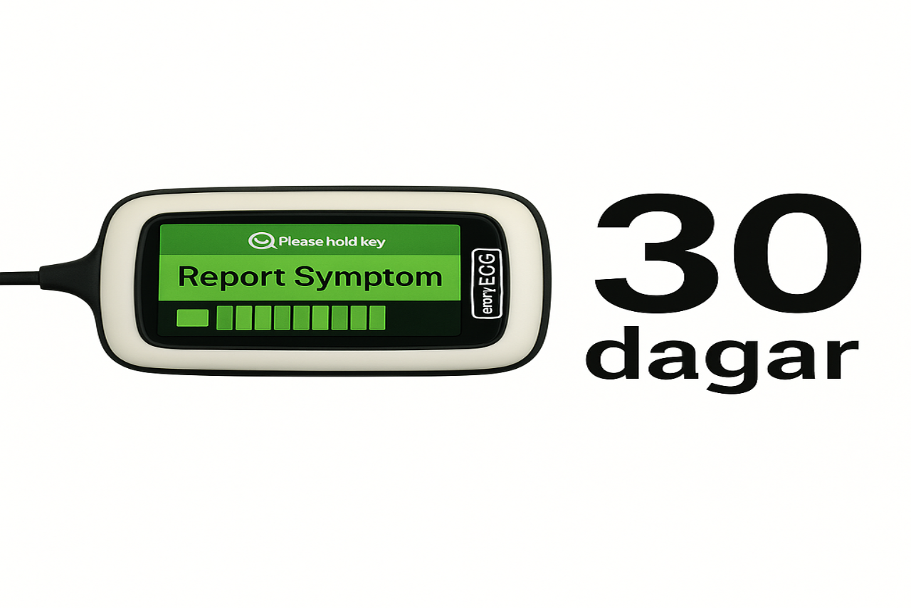 30-dagars långtids-EKG- Vårt mest djupgående alternativ – för dig med mycket sällsynta eller diffusa symtom.