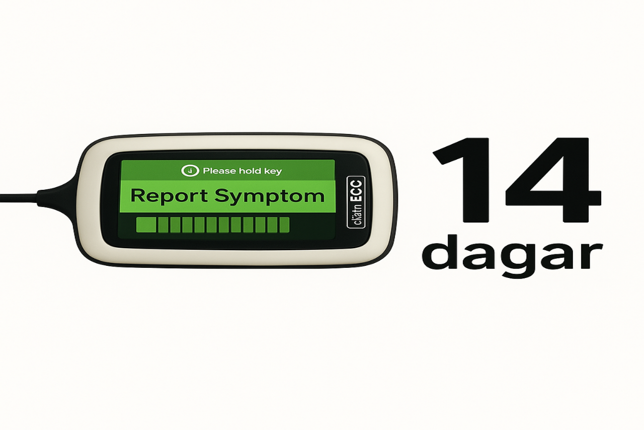14 dagars långtids-EKG- För dig som behöver en mer heltäckande bild av hjärtats rytm över tid.